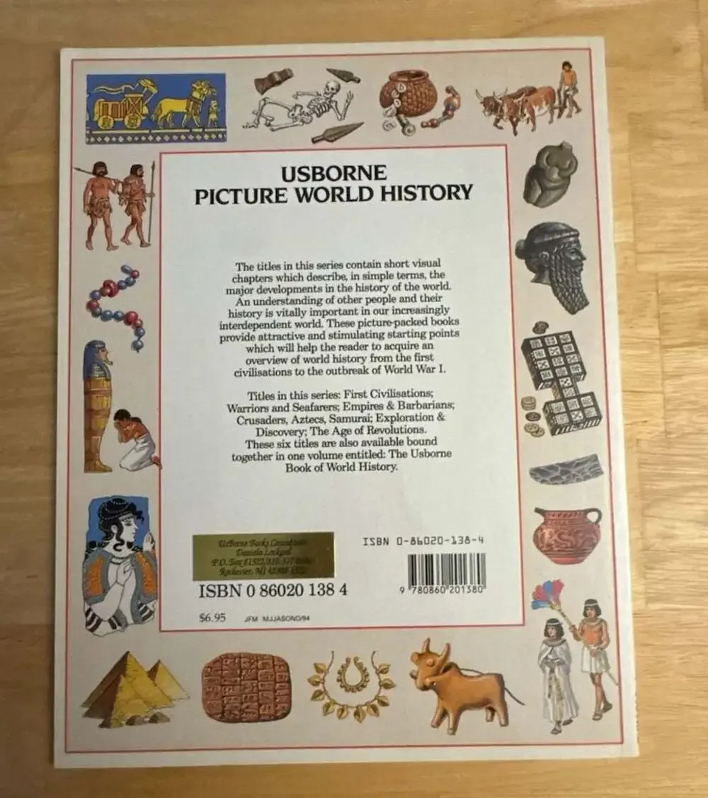 Set of 3 Usborne Picture World History Books: First Civilisations, Empires & Bar